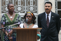 Councilmember Jolanda "Jo" Jones, Lucia Bates, Councilmember C.O. "Brad" Bradford